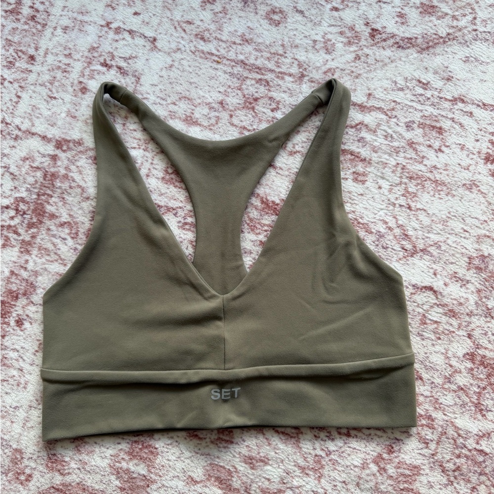 SET Active Khaki Sports Bra